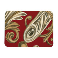 Elegant Botanical Motif with Tan Foliage