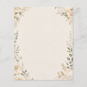 Elegant Botanical on Vintage Handmade Paper
