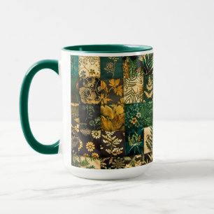 ✨Elegant Botanical Patchwork Floral Pattern Design Mug