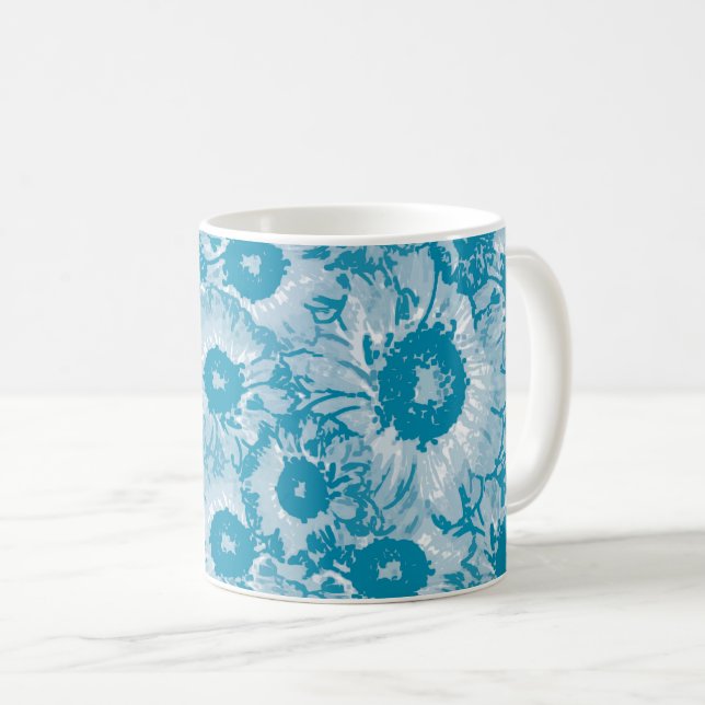 Elegant Botanical Pattern Coffee Mug (Front Right)