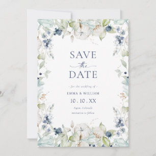 Elegant Botanical Photo Save The Date