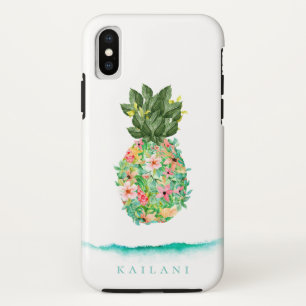 Elegant Botanical Pineapple iPhone XS Case
