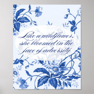 Elegant Botanical Quote Poster, Motivational art Poster