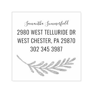 Elegant Botanical Return Address Self-inking Stamp