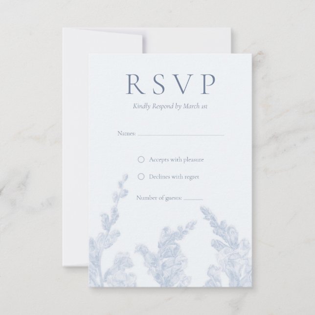 Elegant Botanical RSVP Wedding Invite (Front)