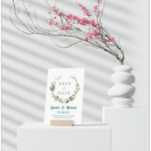 Elegant Botanical Save the Date Invitation
