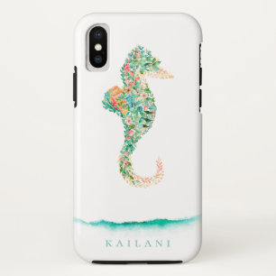 Elegant Botanical Seahorse iPhone XS Case