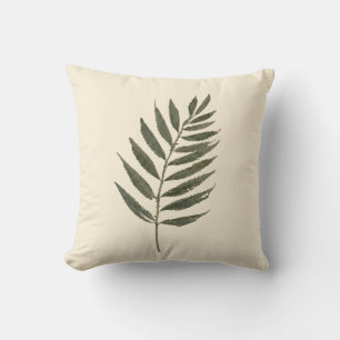 Elegant Botanical Watercolor Stem Leaves Throw Pil Cushion