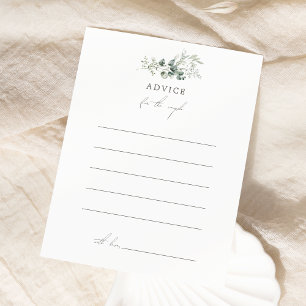Elegant Botanical Wedding Advice Card