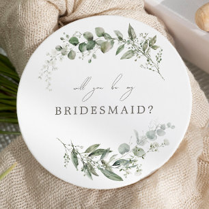 Elegant Botanical Wedding Bridesmaid Proposal Card