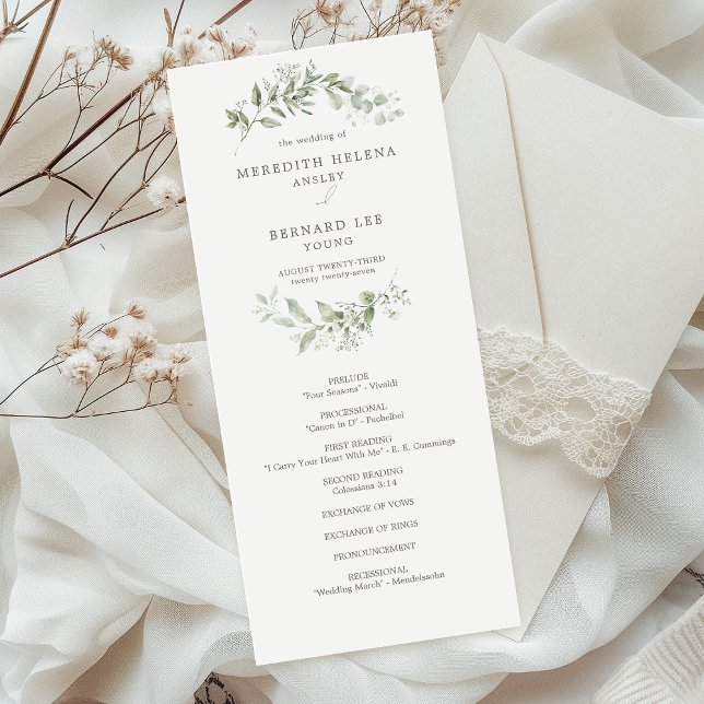 Elegant Botanical Wedding Flat Program (Creator Uploaded)
