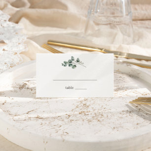 Elegant Botanical Wedding Folded Place Card