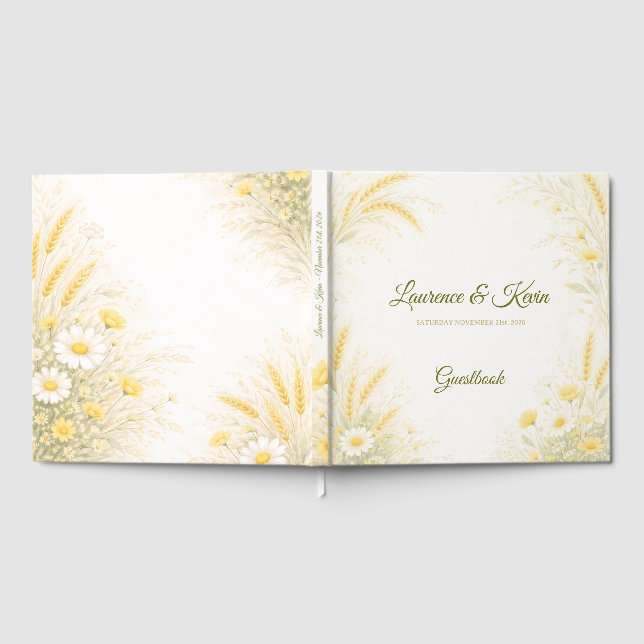 Elegant Botanical Wedding Guestbook (Full)