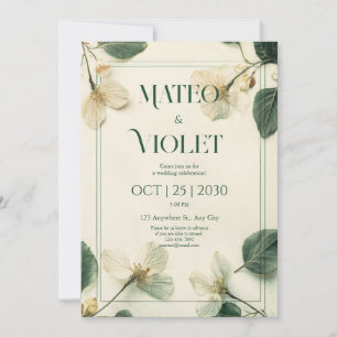 Elegant Botanical Wedding Invitation