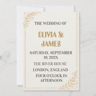 Elegant Botanical Wedding Invitation