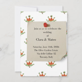 Elegant Botanical Wedding Invitation Neutral Flora