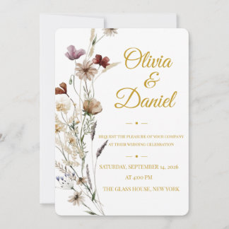 Elegant Botanical Wedding Invite | Modern Romantic