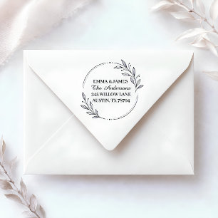 Elegant Botanical Wedding Return Address Self-inking Stamp