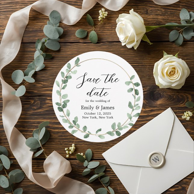 Elegant Botanical Wedding Save the Date Card (Creator Uploaded)