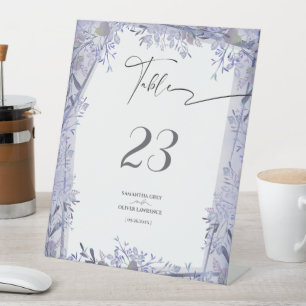 Elegant Botanical Wedding Table Number Sign