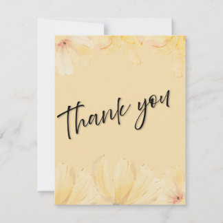 Elegant Botanical Wedding Thank You Card