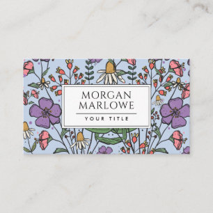 Elegant Botanical Wildflower Botanical Floral Business Card