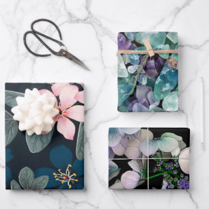 Elegant Botanical Wrapping Paper Sheet