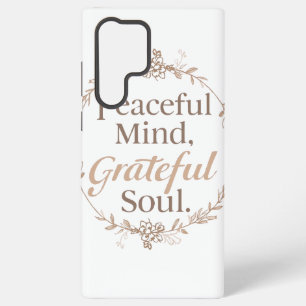 Elegant Botanical Wreath with Zen Quote Samsung Galaxy Case