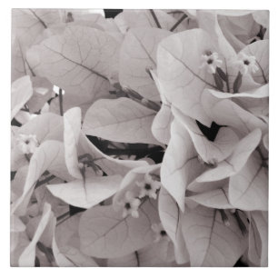 Elegant bougainvillea vintage style floral pattern tile