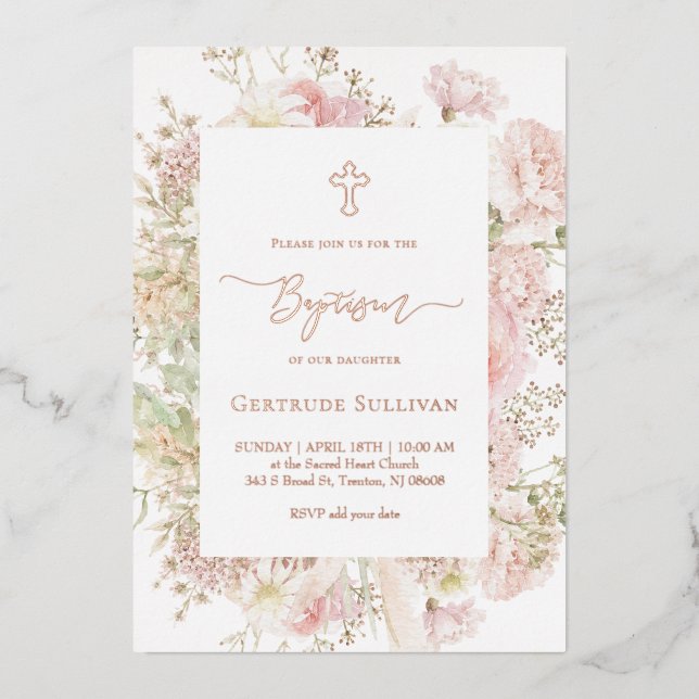 elegant bouquet Baptism (Front)