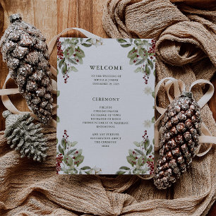 Elegant Bouquet   Christmas Holiday Wedding Program