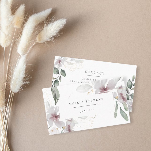 Elegant Bouquet Florist Business Card (Creator Uploaded)