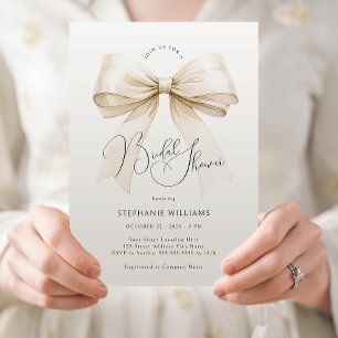 Elegant Bow Bridal Shower Invitation