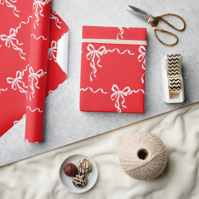 Elegant Bow Pattern Wrapping Paper (Crafts)