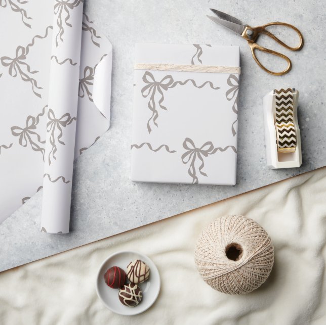 Elegant Bow Pattern Wrapping Paper (Crafts)
