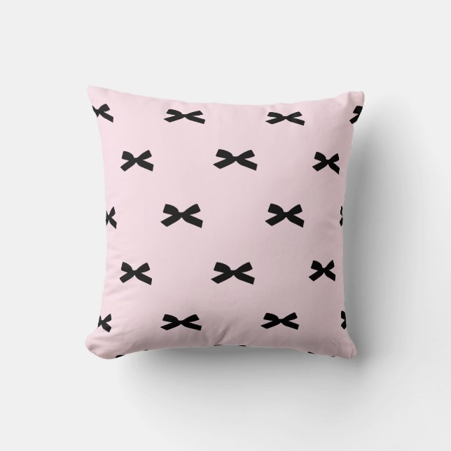 Elegant Bow-Patterned Decorative Throw Pillows (Front)