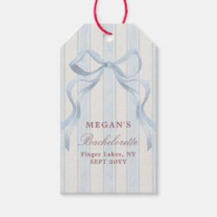 Elegant Bow Personalised Bachelorette Party Gift Tags