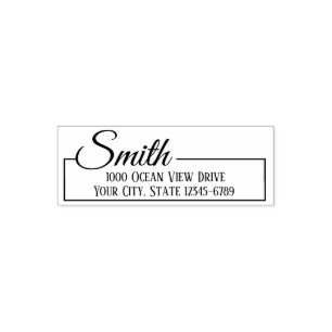 Elegant Boxed Return Address Self-inking Stamp