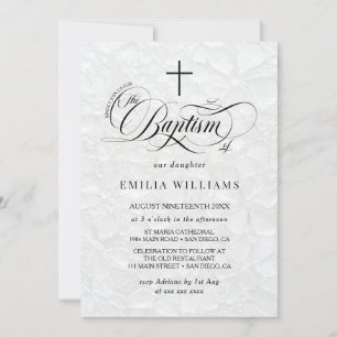 Elegant Boy Girl Baptism Invitation