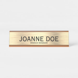 Elegant Branch Manager Desk Name Plate