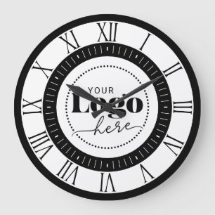 Elegant Branded Your Logo Here Large Clock