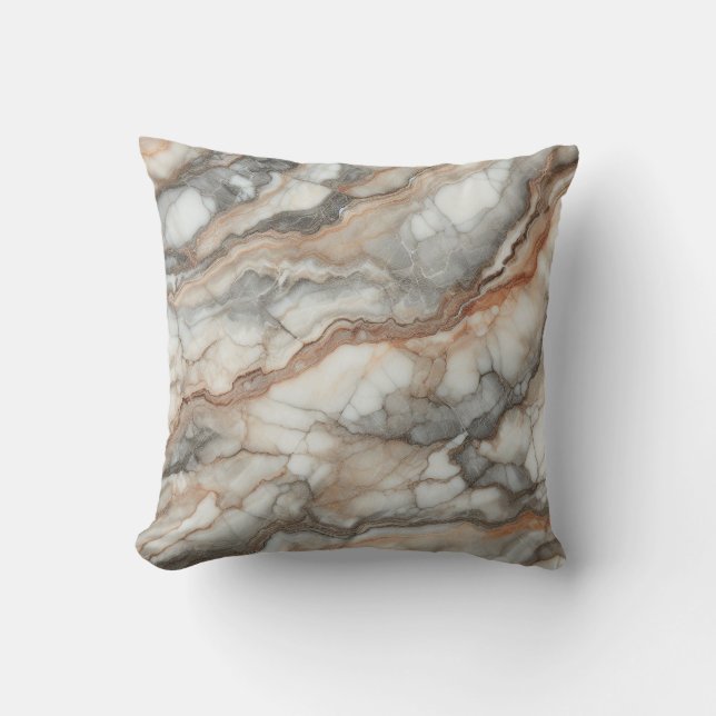 Elegant Breccia: Marble in Natural Splendour Cushion (Front)