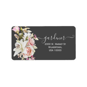 Elegant Bridal Bouquet with Lily on Grey Label