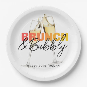 Elegant Bridal Brunch and Bubbly Paper Plate