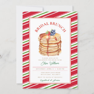 Elegant Bridal Brunch Christmas Pancake Invitation