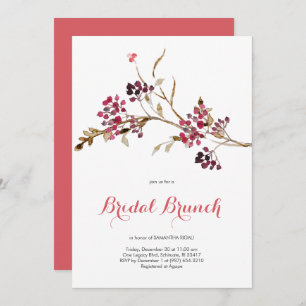Elegant Bridal Brunch Christmas Party Invitation