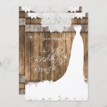 Elegant Bridal Brunch in Rustic Wood and Lace Invitation<br><div class="desc">Bridal Brunch in Rustic Wood and Lace Invitations. Featured in a vintage barnwood and beautiful white lace print. ✔Note: Not all template areas need changed. 📌If you need further customisation, please click the "Click to Customise further" or "Customise or Edit Design"button and use our design tool to resize, rotate, change...</div>