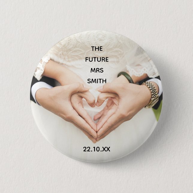Elegant Bridal Future Mrs.Party Button (Front)