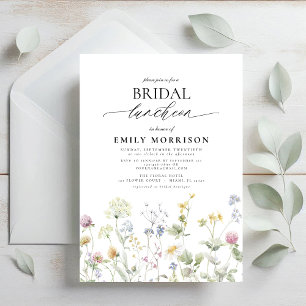 Elegant Bridal Luncheon Wildflower Invitation