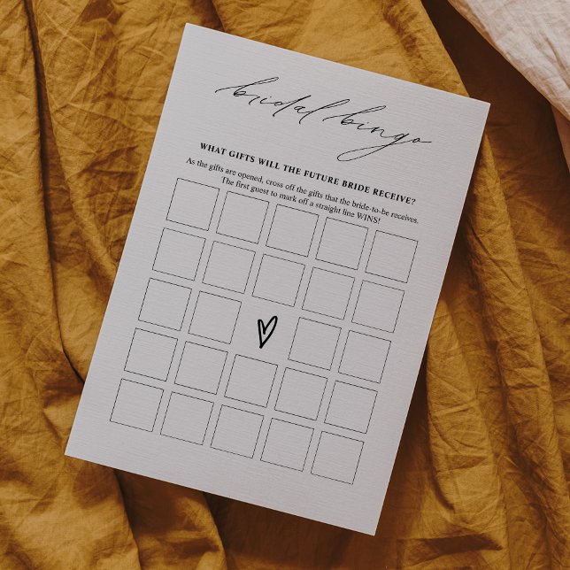 Elegant Bridal Shower Bingo Game Card (Creator Uploaded)